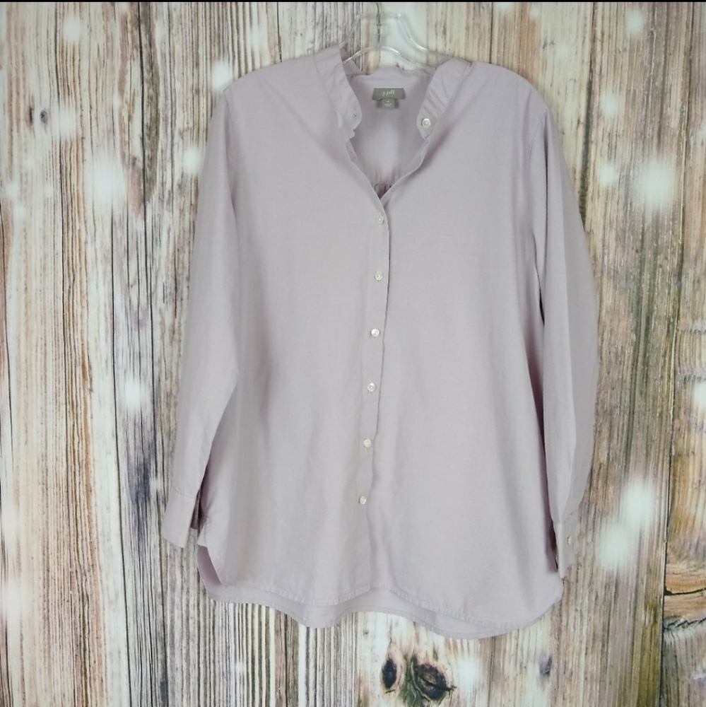 J.Jill Relaxed Button Front Lavender Purple Blouse - Picture 9 of 9